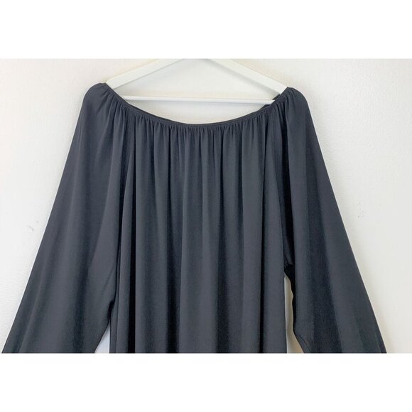 NWT ATM Crepe Georgette Off-the-shoulder Shift Dress - Picture 5 of 10